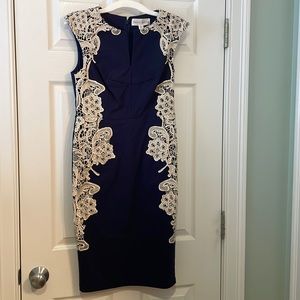 NWT Paper Dolls Navy and Lace Dress